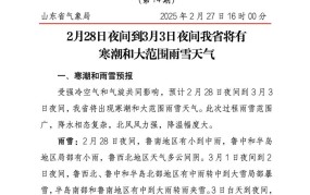 夜间爆料局部暴雪+20℃降温！山东2月28日夜间起将有寒潮和大范围雨雪天气