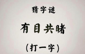 有目共睹打一字谜,探寻汉字奥秘，一窥成语智慧”
