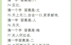 100个经典谜语,探寻成语与字谜的智慧魅力
